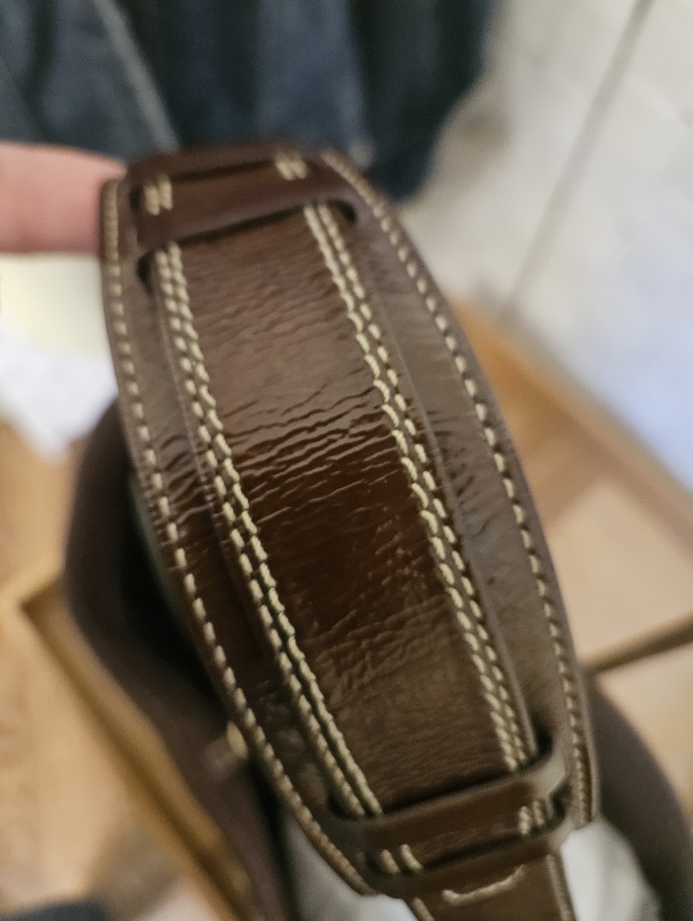 Coach Signature Jacquard Tote 10627 Brown Leather Trim Y2K Classic Signature C - Picture 6 of 11
